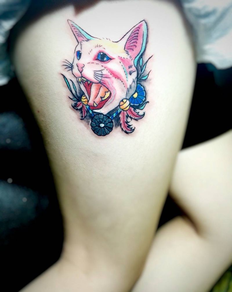 温柔可爱的女孩，内心却是强坚纹身图片