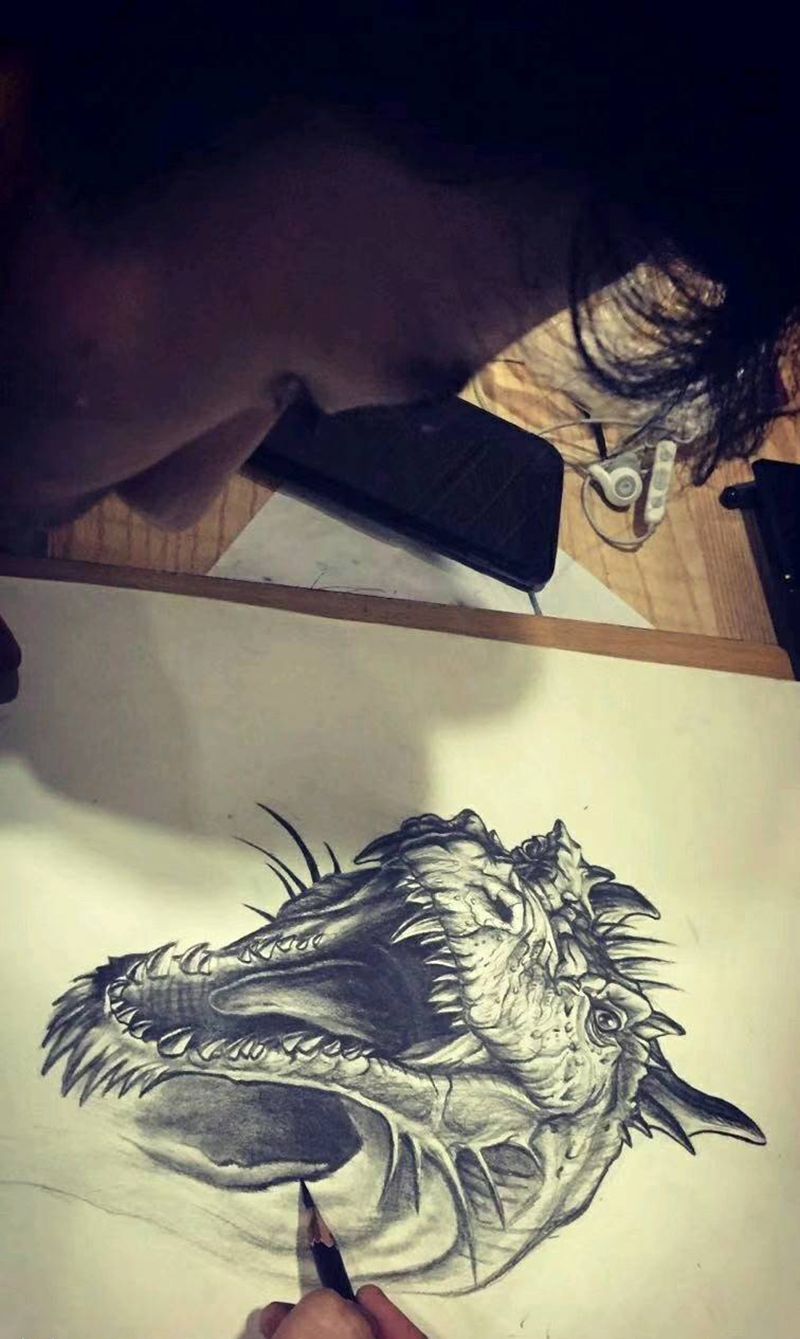 学生作品纹身图片