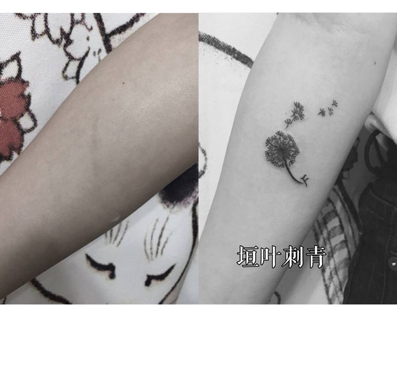 蒲公英纹身图片