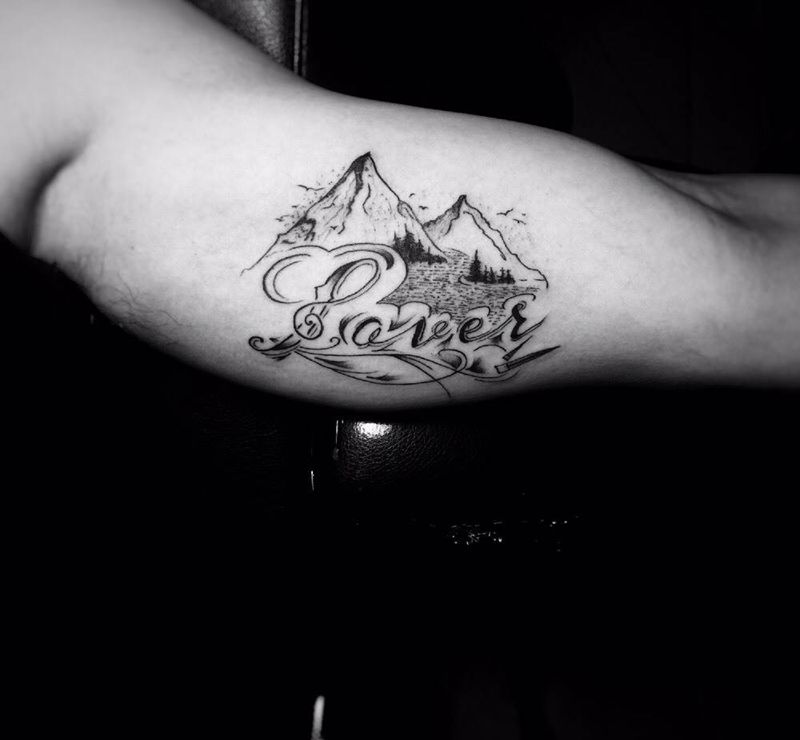 花体字纹身图片