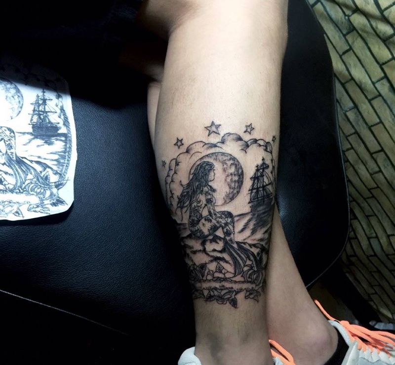 美人鱼纹身图片