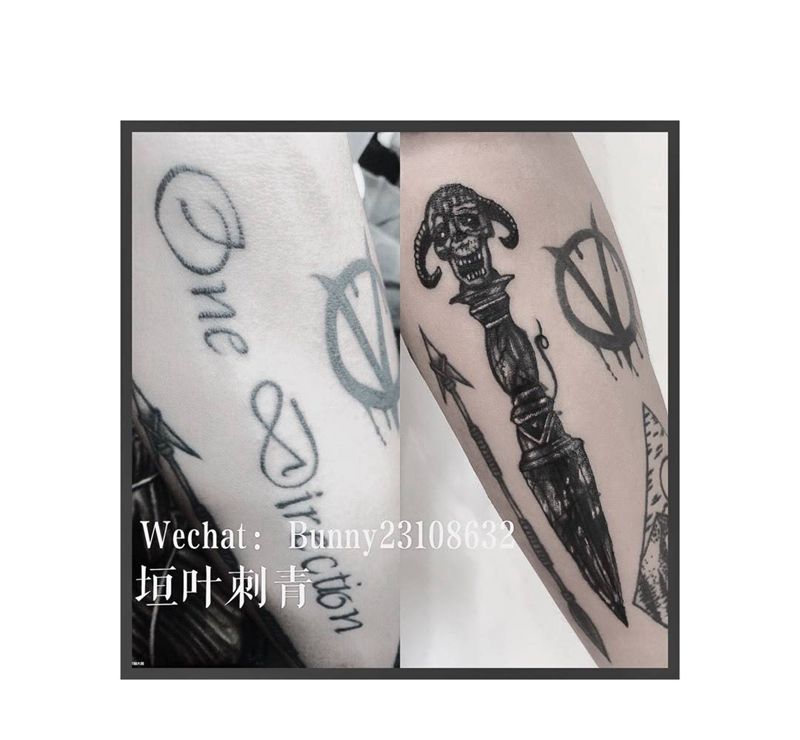 匕首遮盖旧纹身纹身图片