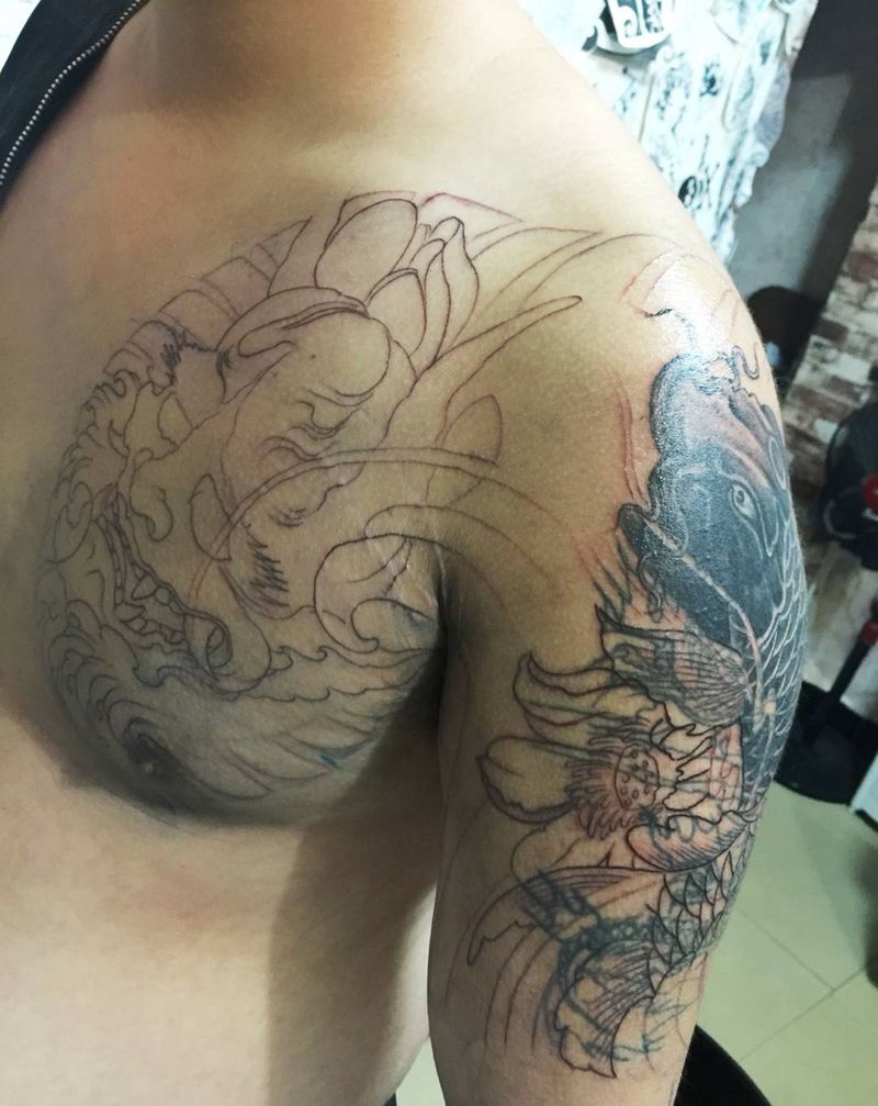 未完成纹身图片