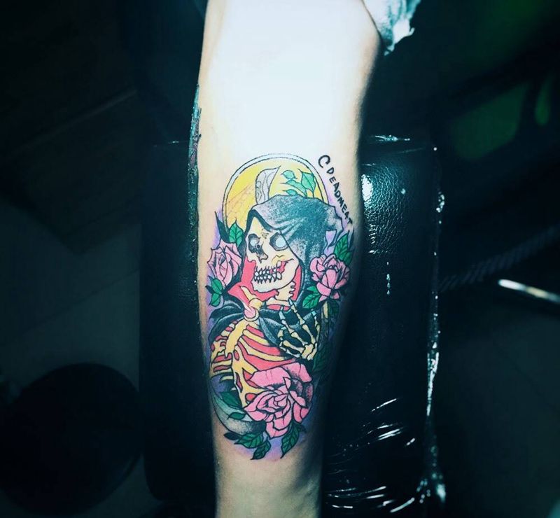 骷髅头纹身图片