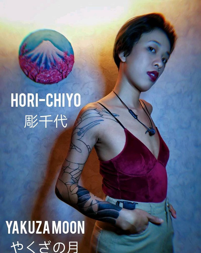 闲云野鹤 • 花臂纹身图片_手臂老传统纹身图案