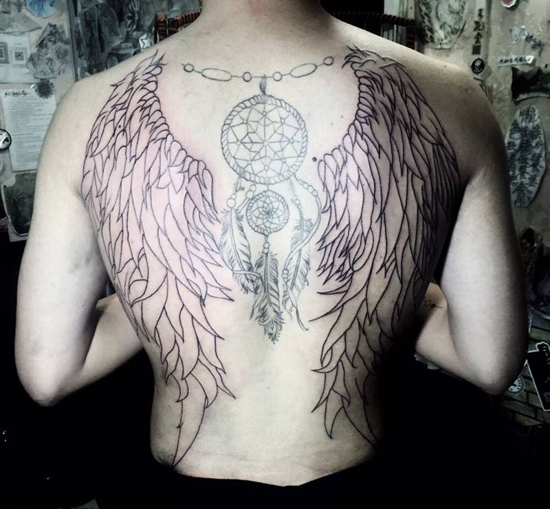 翅膀纹身图片