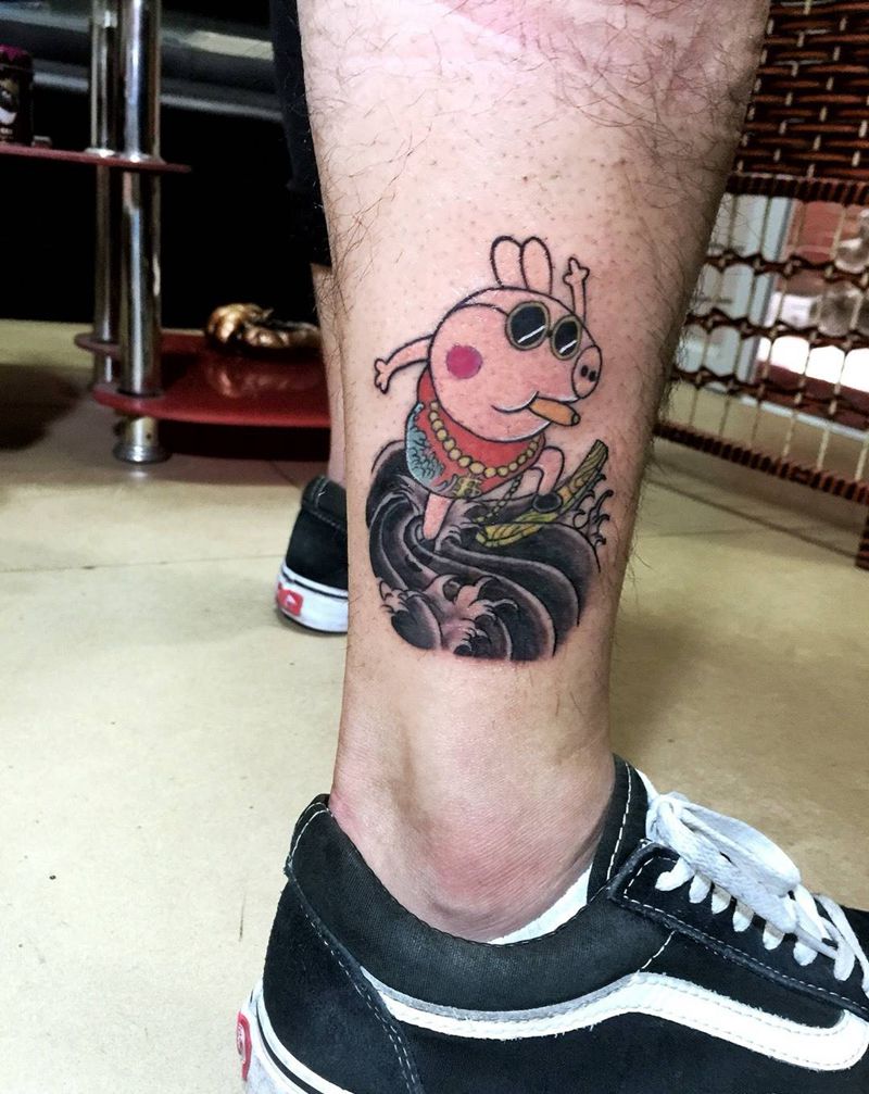 社会社会,小猪防身纹身图片