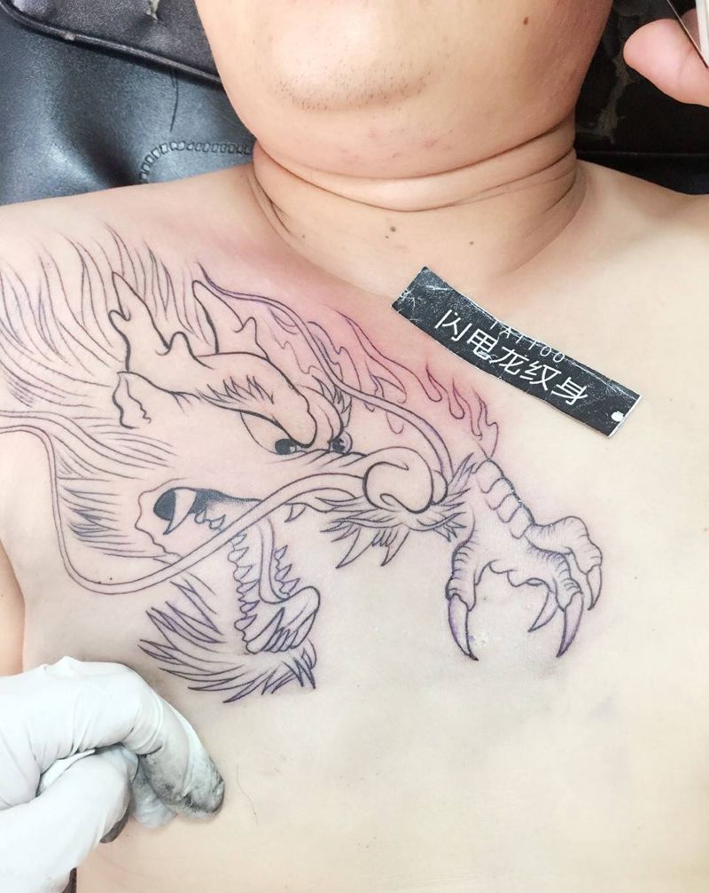 龙头纹身图片