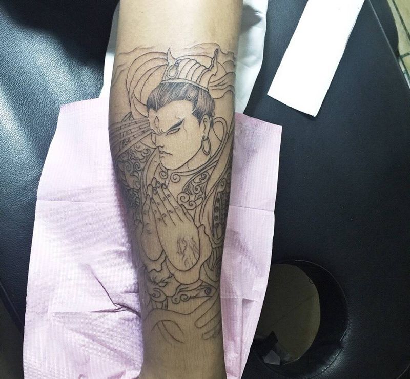 二郎神纹身图片