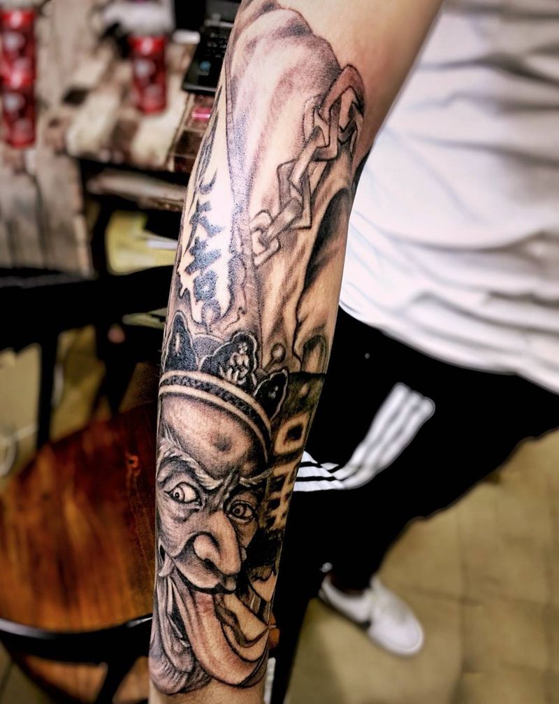 包小臂,耗时四个小时左右纹身图片