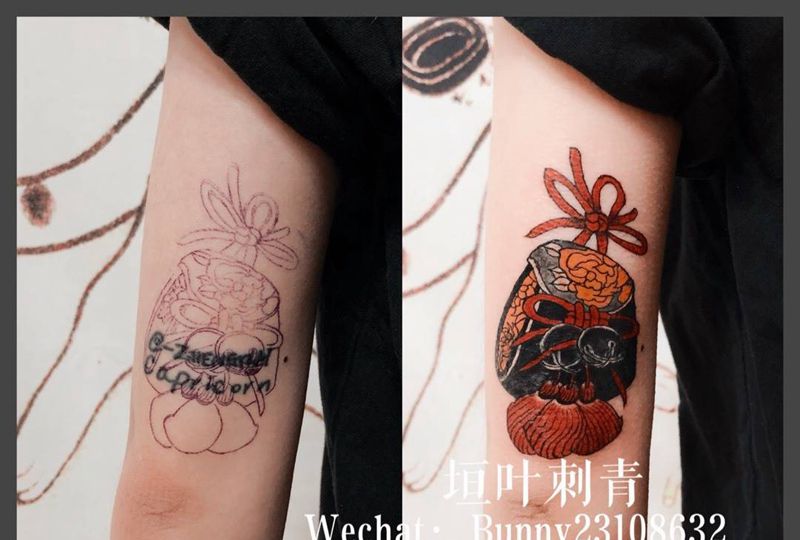御守遮盖旧纹身纹身图片