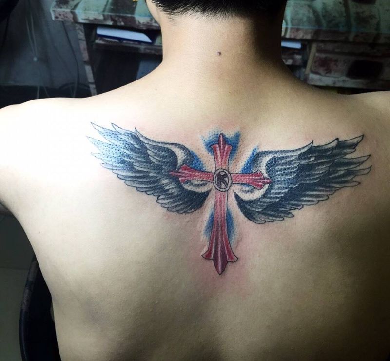 十字架纹身图片