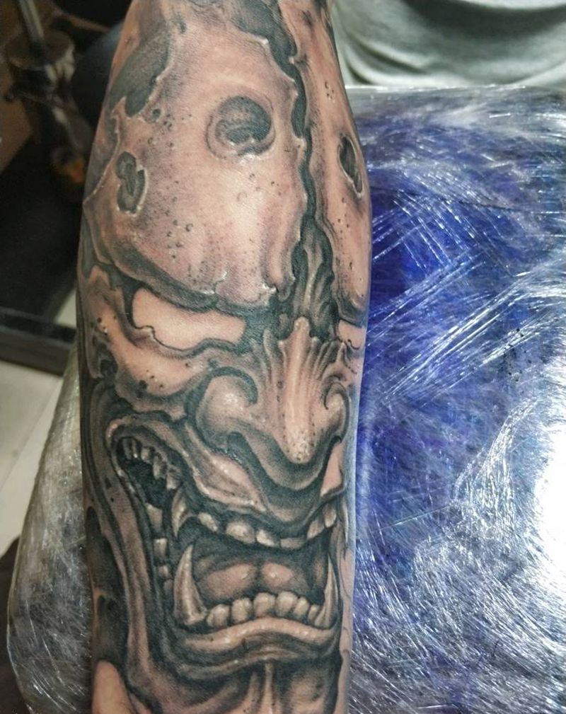 般若纹身图片_手臂新传统纹身图案