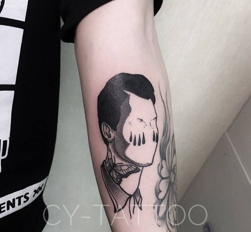 oldschool纹身图片_人物几何欧美传统清新成品手部腿部纹身图案