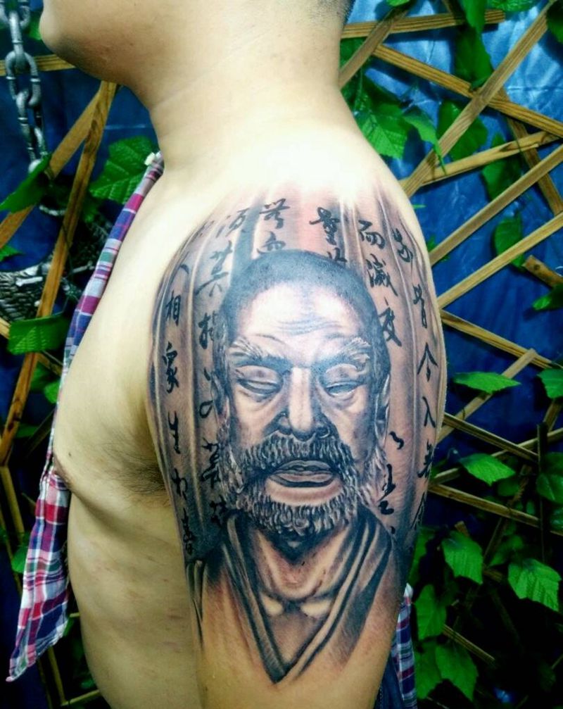 达摩纹身图片