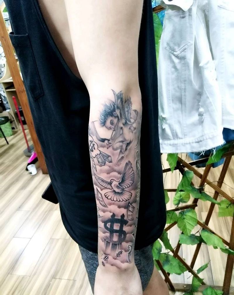 。纹身图片_手臂手部欧美写实纹身图案