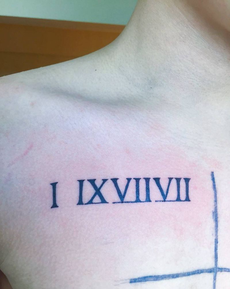 罗马数字纹身图片