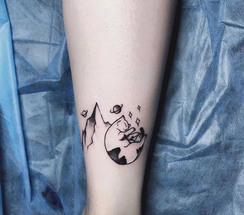 猫咪纹身图片