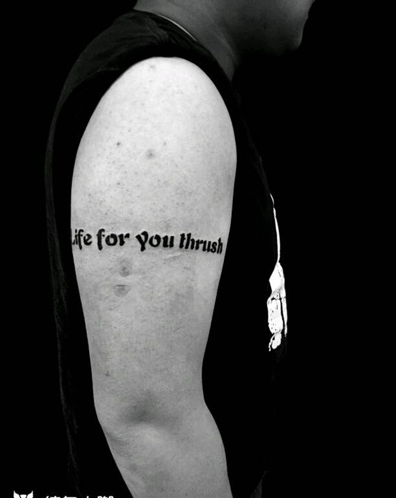 英文纹身纹身图片_手臂腿部欧美清新字符图腾原创成品手稿纹身图案