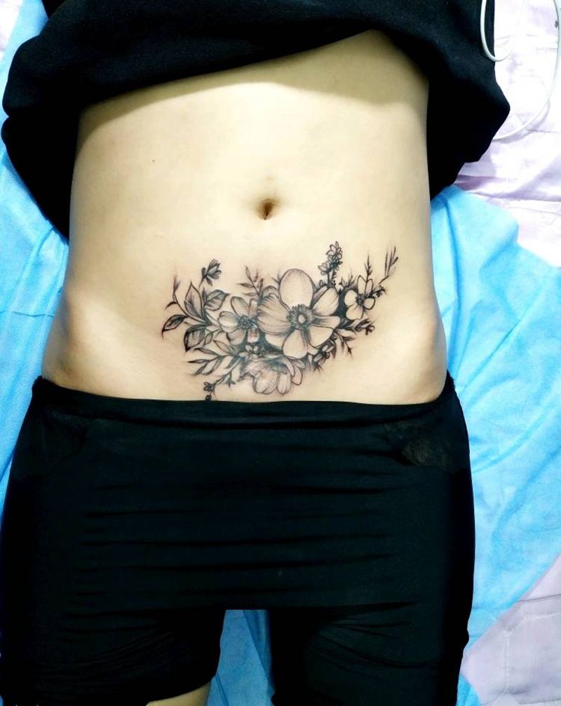 遮盖伤疤纹身图片