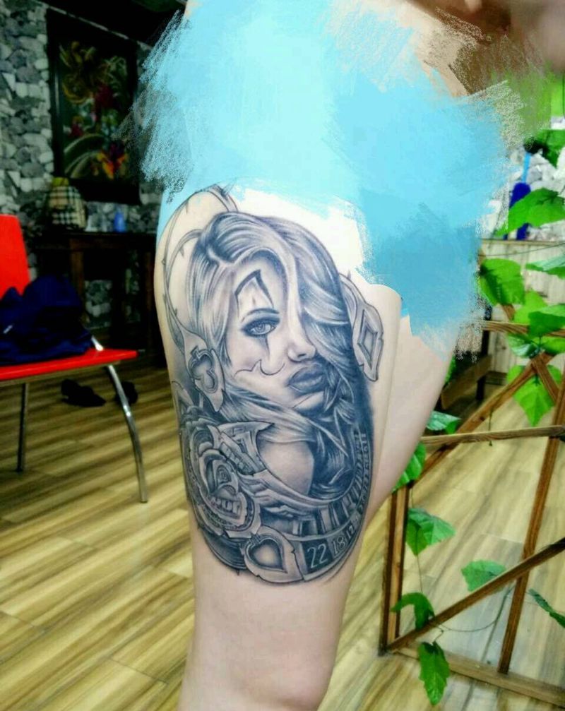 欧美写实恢复后效果纹身图片