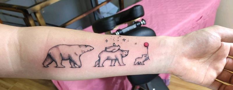 北极熊纹身图片_手臂纹身图案