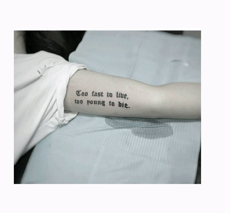 小清新英文纹身纹身图片_手臂欧美清新字符成品纹身图案