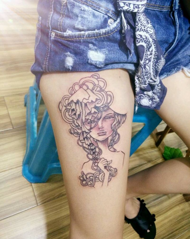 清新欧美人物纹身图片