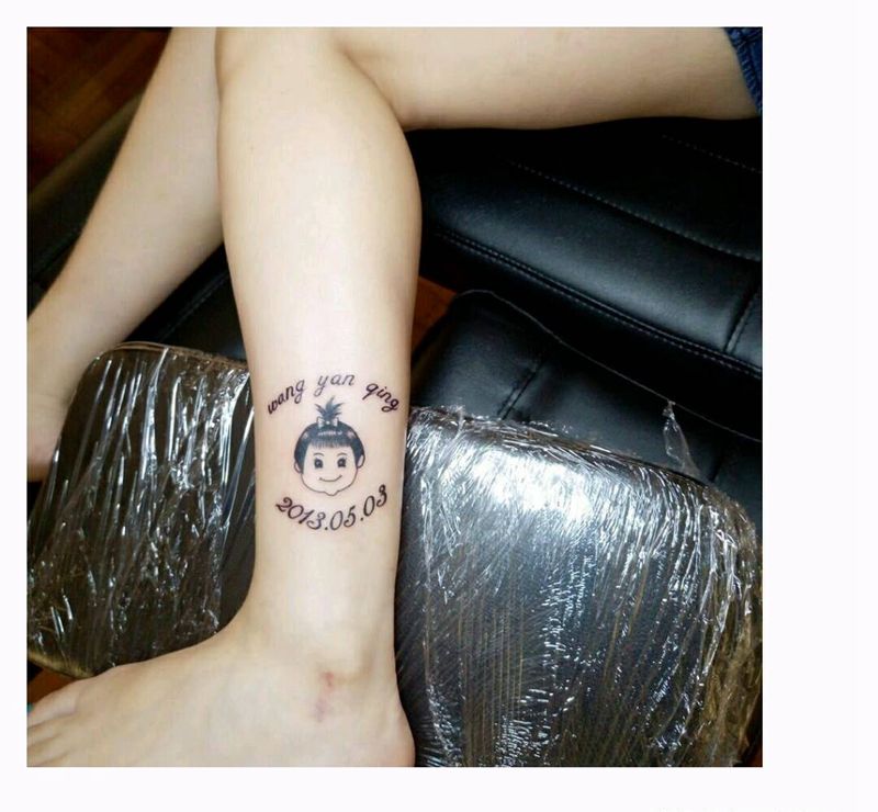 原创作品纹身图片_手臂腿部欧美肖像清新字符人物原创成品手稿纹身图案