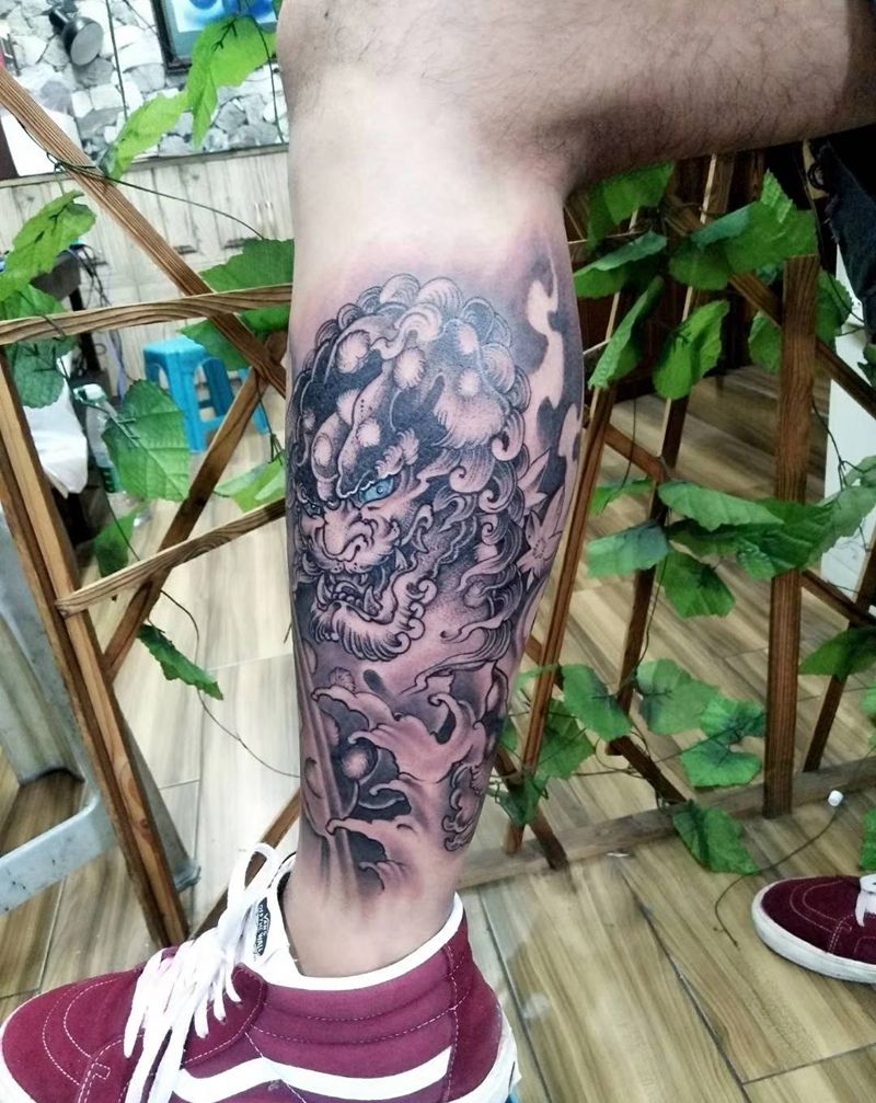 。纹身图片_腿部纹身图案