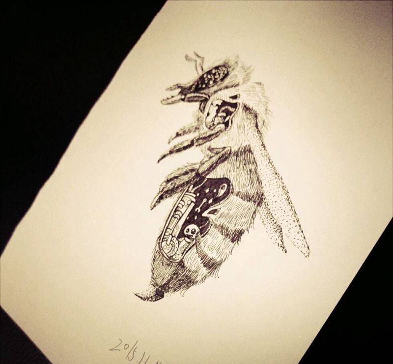 徒弟原创纹身图片_手臂腿部欧美清新几何动物人物原创纹身图案