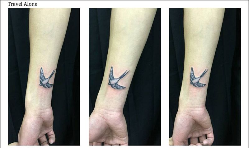 昨天纹的图纹身图片_手臂腿部欧美传统清新动物人物静物成品插画纹身图案