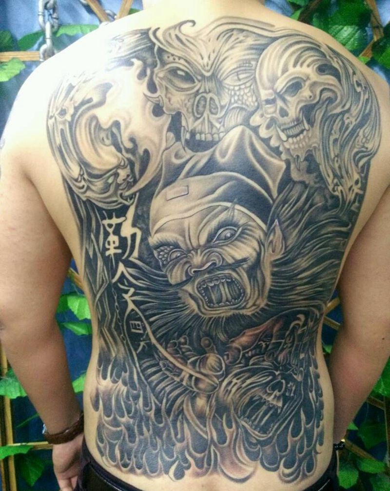 钟馗纹身图片