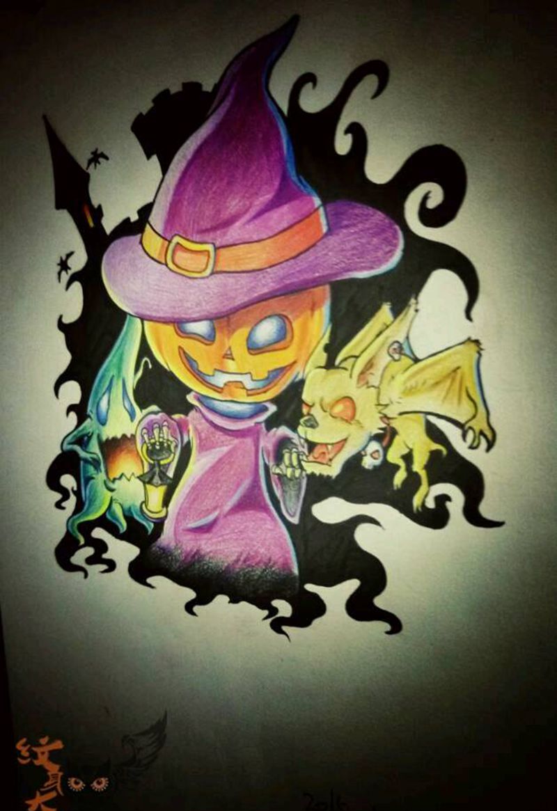 徒弟手稿纹身图片