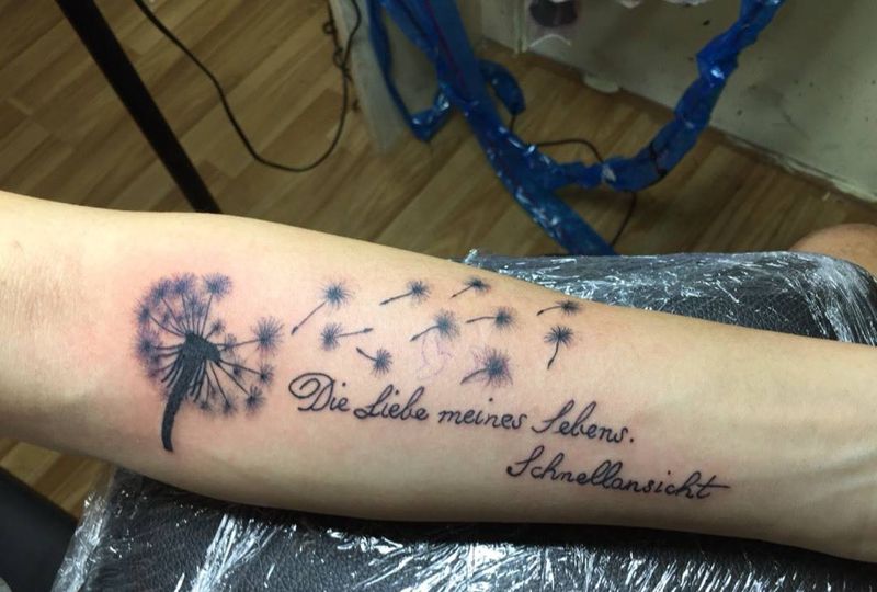 蒲公英纹身图片