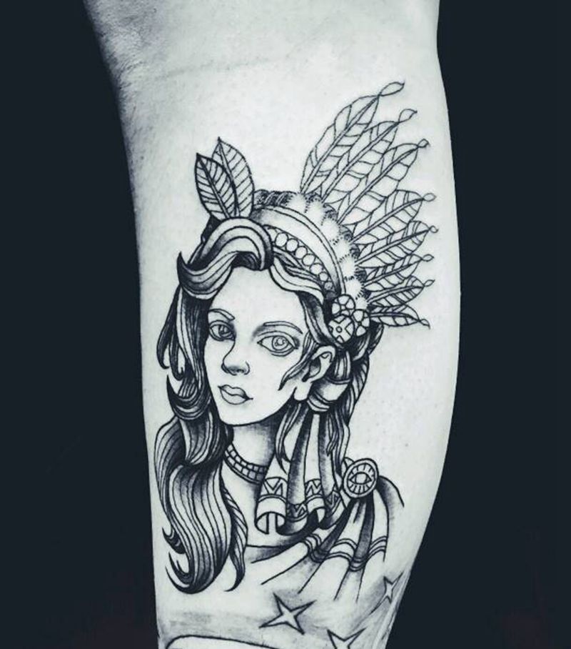 原创，未完成纹身图片_手臂腿部欧美传统肖像人物宗教原创成品手稿纹身图案