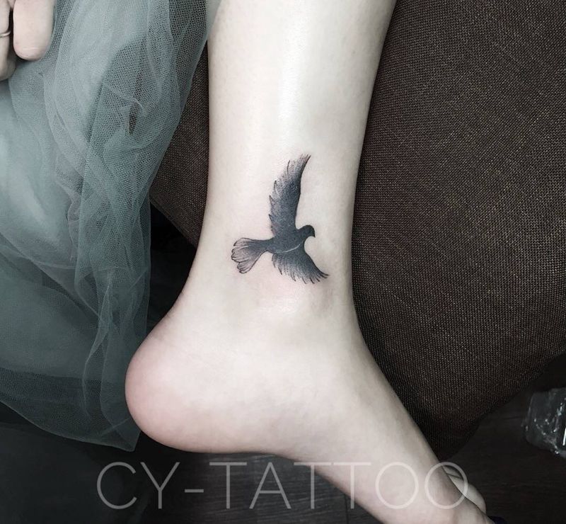 小清新纹身图片_成品手臂腿部动物原创清新欧美字符几何纹身图案