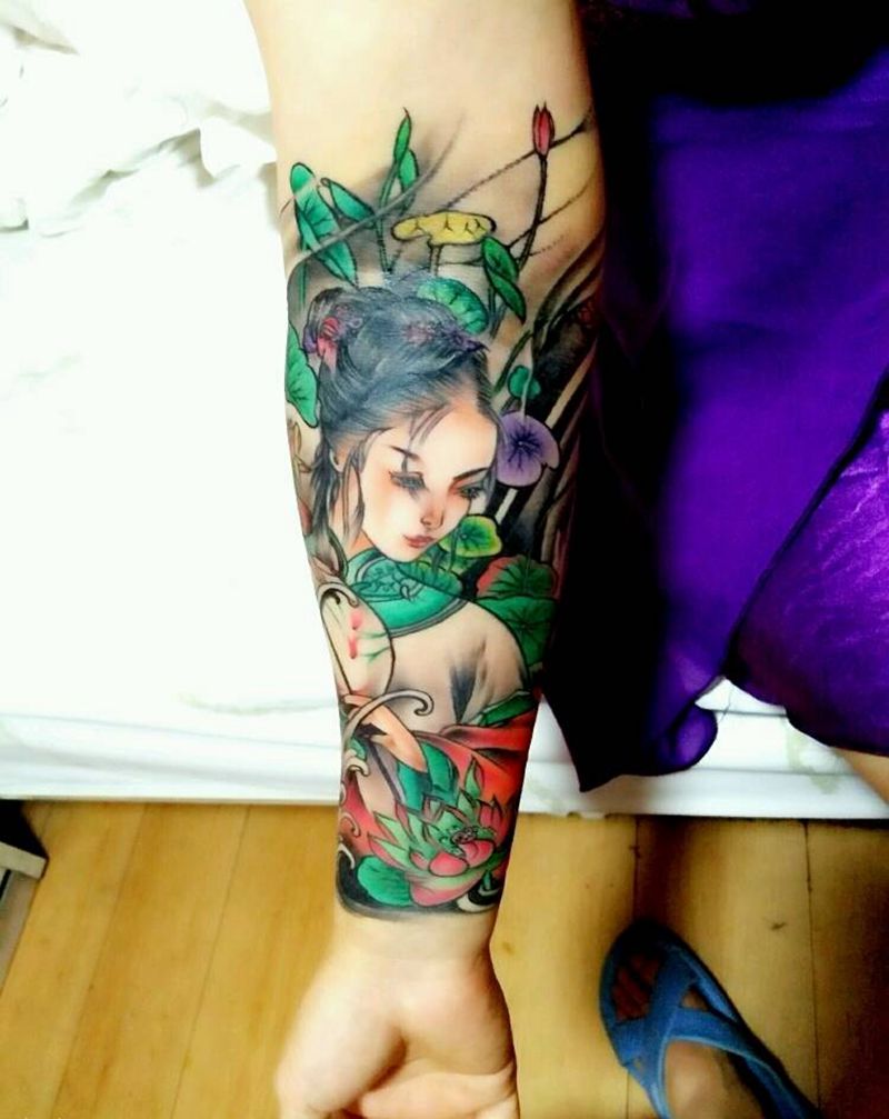 上海国际纹身艺术节现场组作品纹身图片