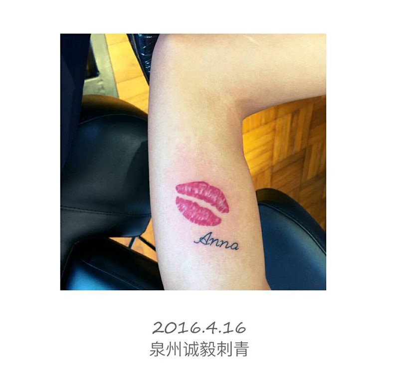 小清新纹身图片_手臂欧美清新写实人物静物图腾情侣原创成品纹身图案