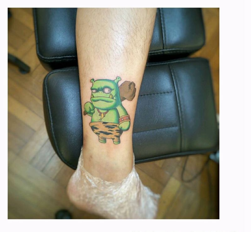 原创作品纹身图片_手臂腿部脚部欧美清新几何人物鬼神原创成品纹身图案