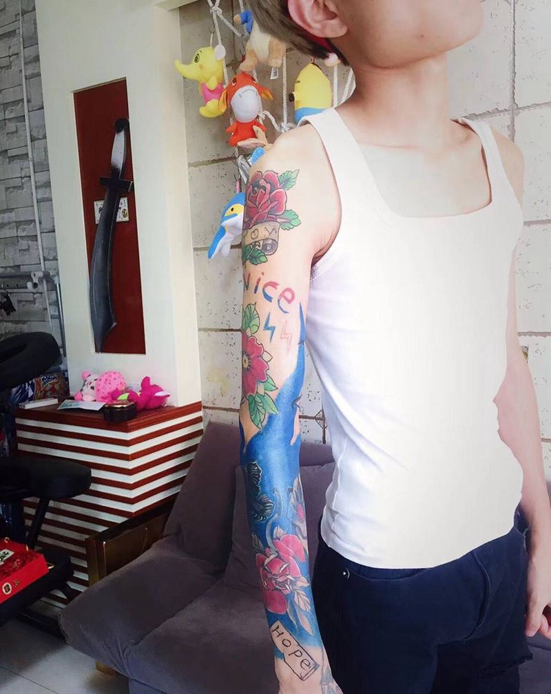 陆陆续续添加纹身图片