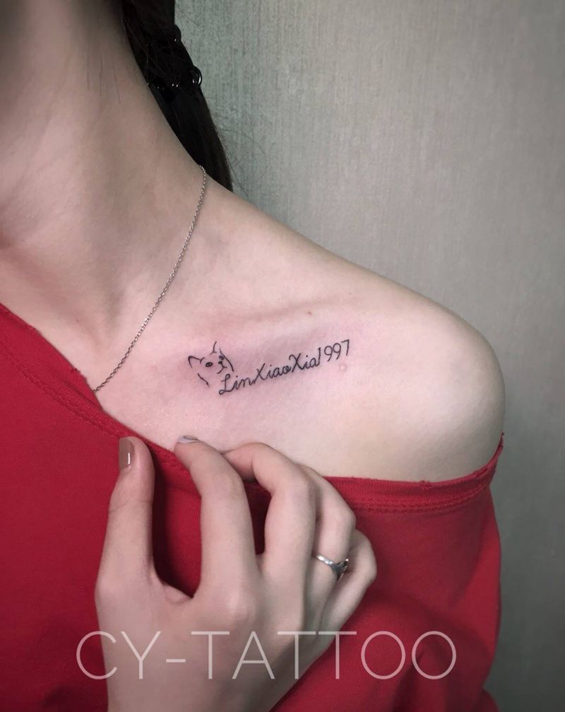 小清新英文纹身图片_原创几何字符欧美清新手臂腿部成品肩部颈部纹身图案