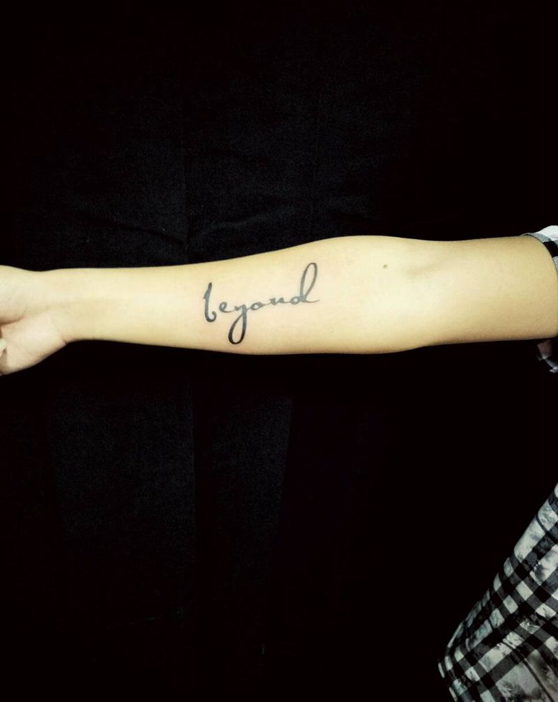 beyond纹身图片_手臂清新几何图腾原创纹身图案