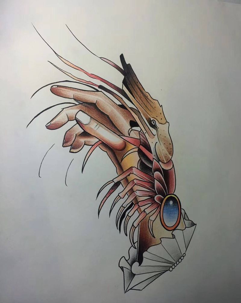 帅顺师傅手稿纹身图片_原创成品手稿插画纹身图案