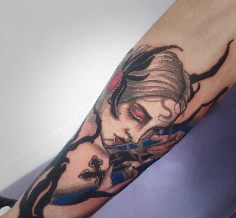 欧美女孩纹身图片