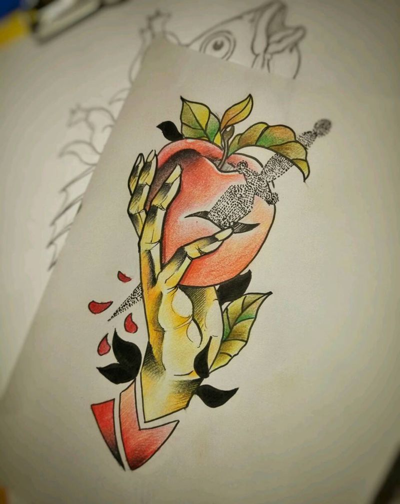 school纹身图片_手臂腿部欧美传统人物静物鬼神手稿插画纹身图案