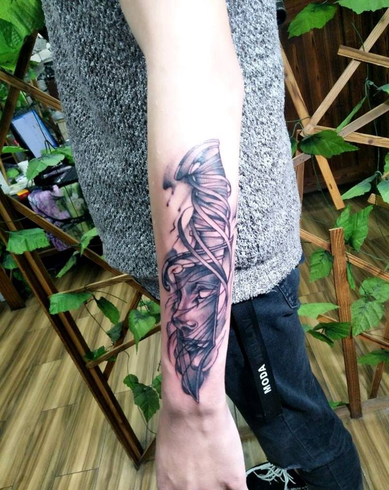 。纹身图片_手部New School纹身图案