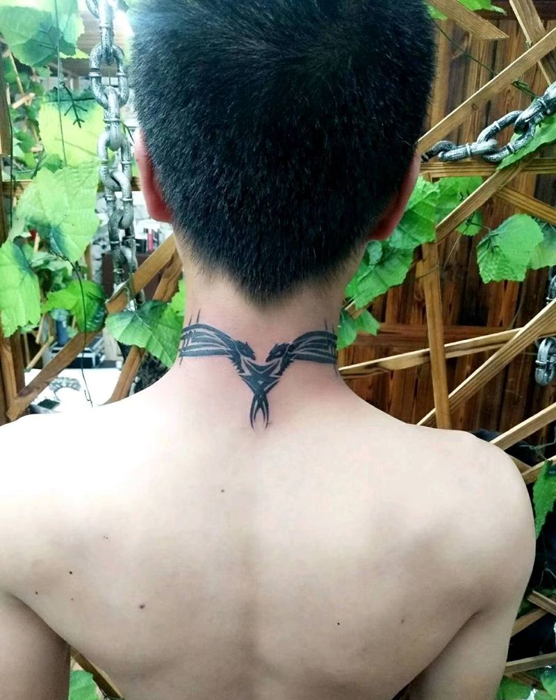 图腾。纹身图片_颈部图腾纹身图案