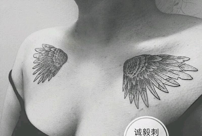 驻店纹身师的作品纹身图片_肩部胸部手臂欧美清新写实几何动物植物成品纹身图案