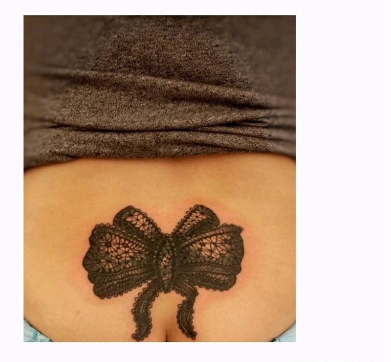 遮盖失败纹身（未完成）纹身图片_腰部欧美清新写实贴纸几何静物图腾原创成品纹身图案